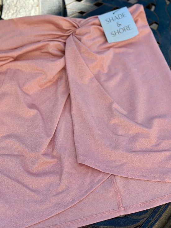 Target Other - NWT Shade & Shore Blush Shimmer Pink Twist Front Swim Cover Up Skirt